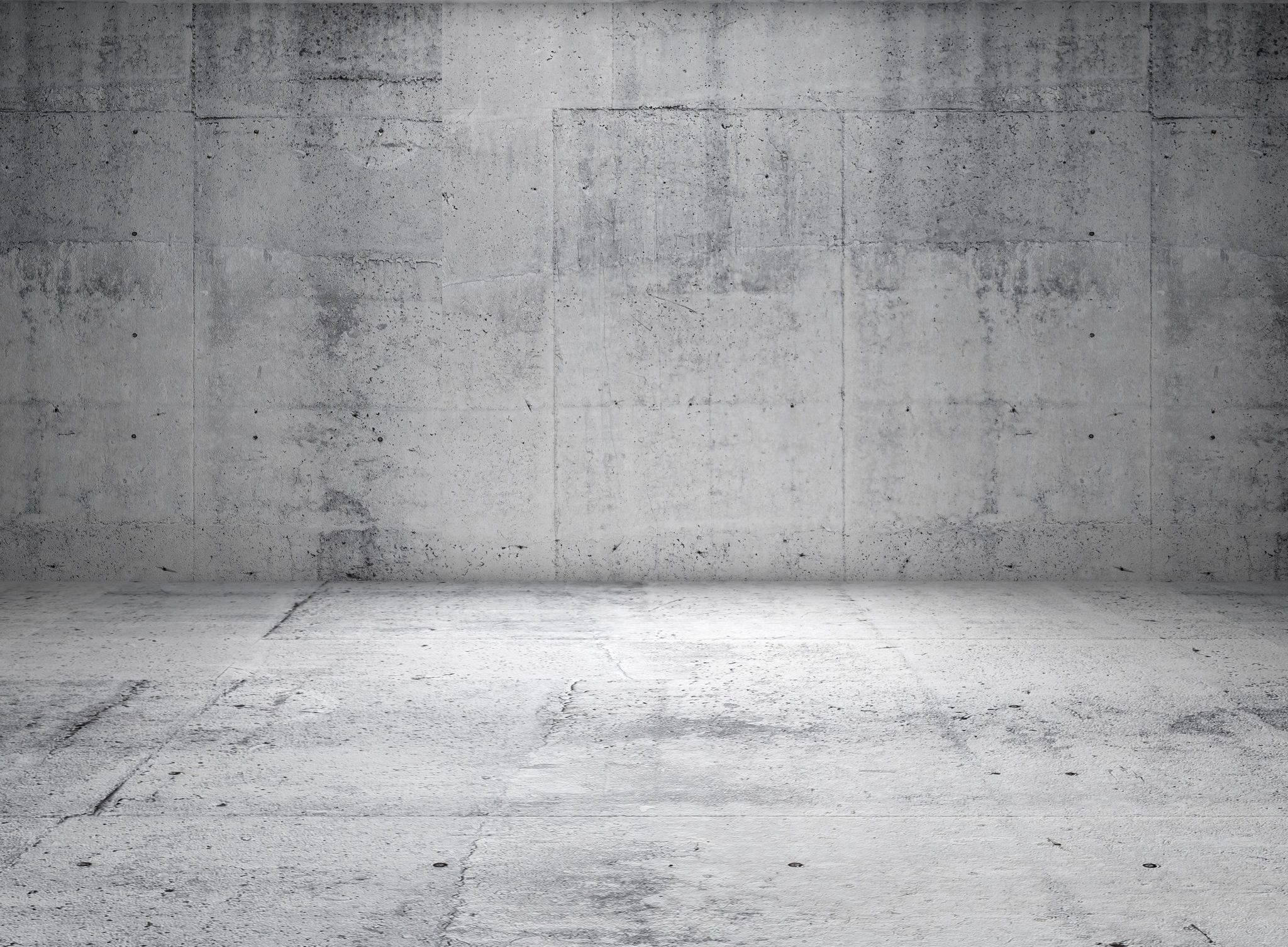 abstract white interior of empty room with concrete walls