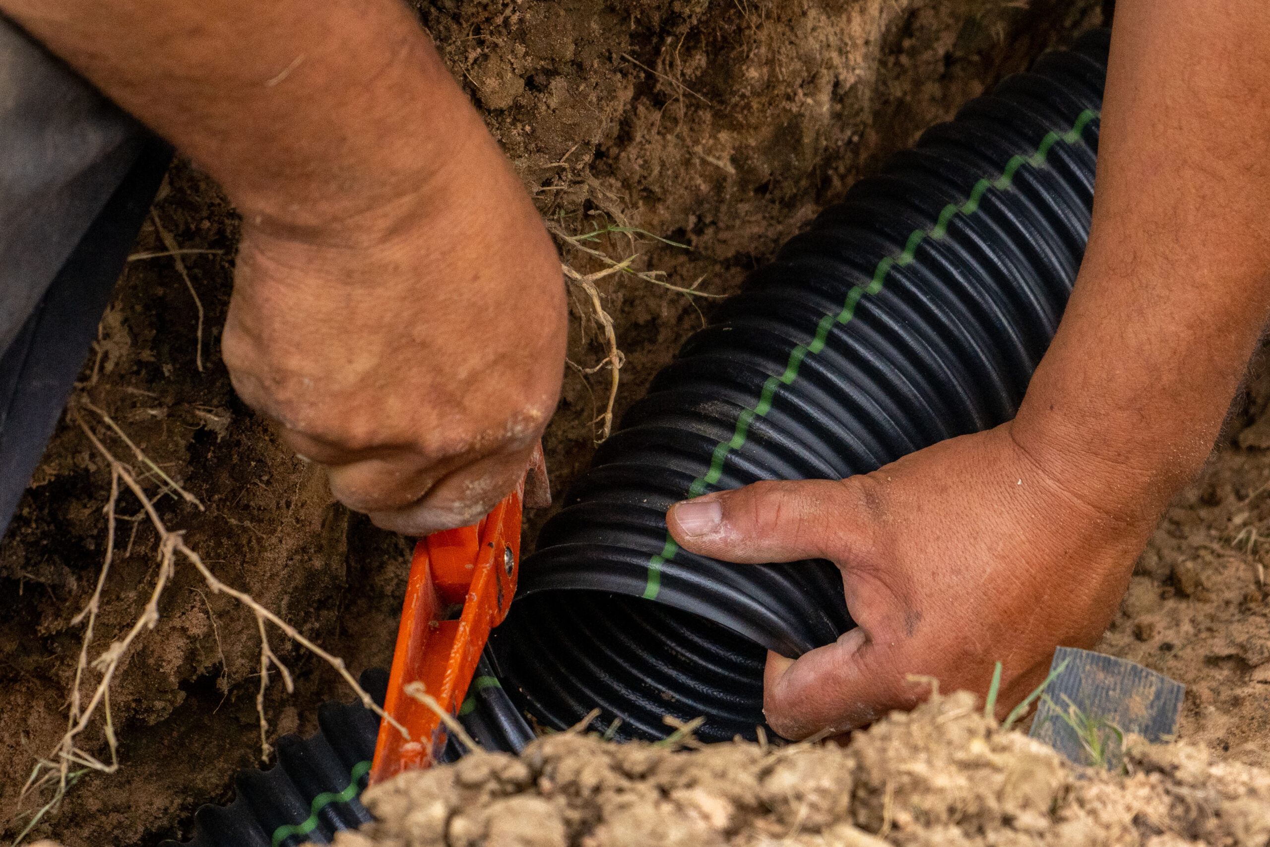 Adding a draining system is one of your options when it comes to basement waterproof methods.