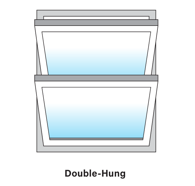 Double-hung types of egress windows give the traditional look to a house.
