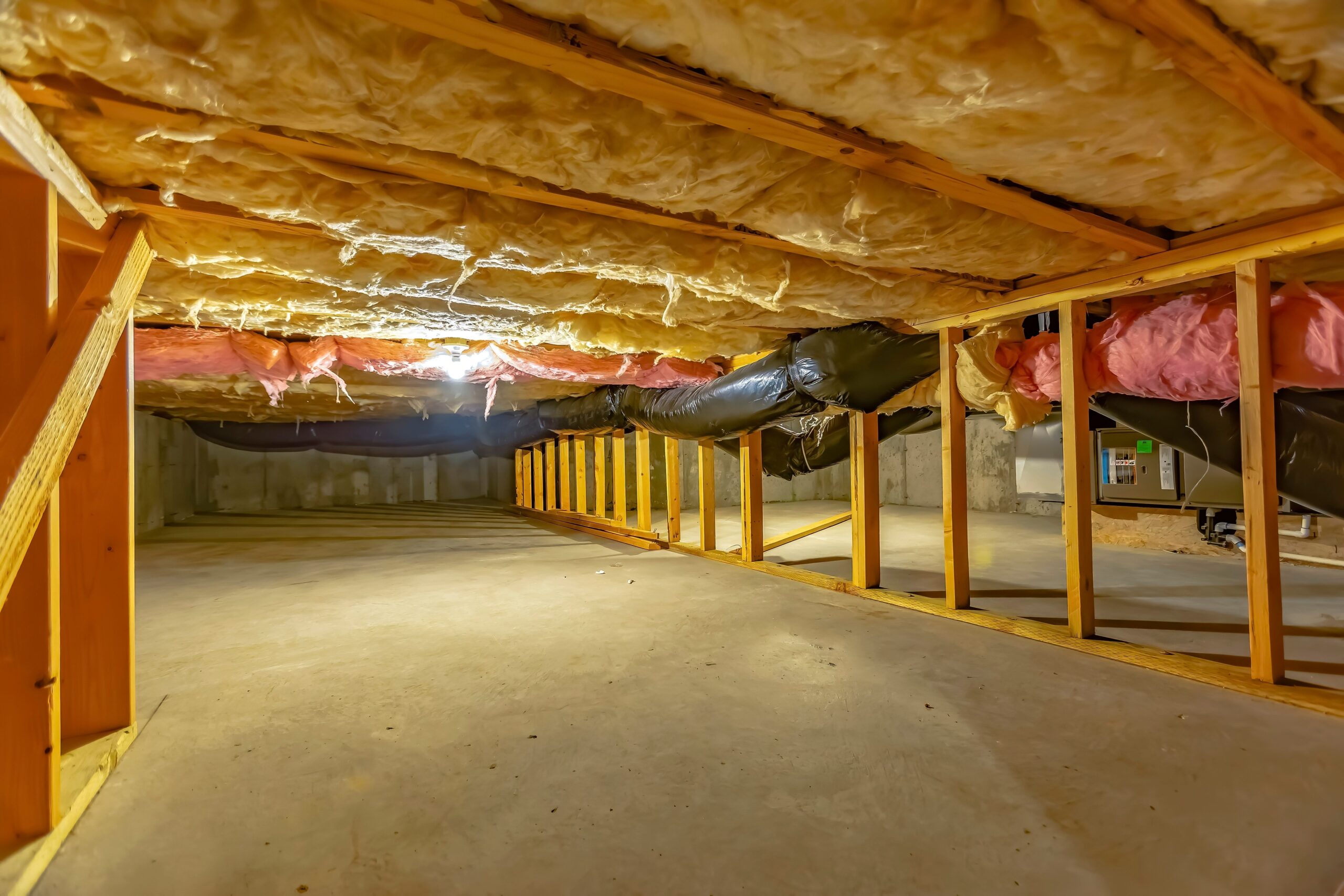 Enclosing will protect your crawl space from water and moisture.