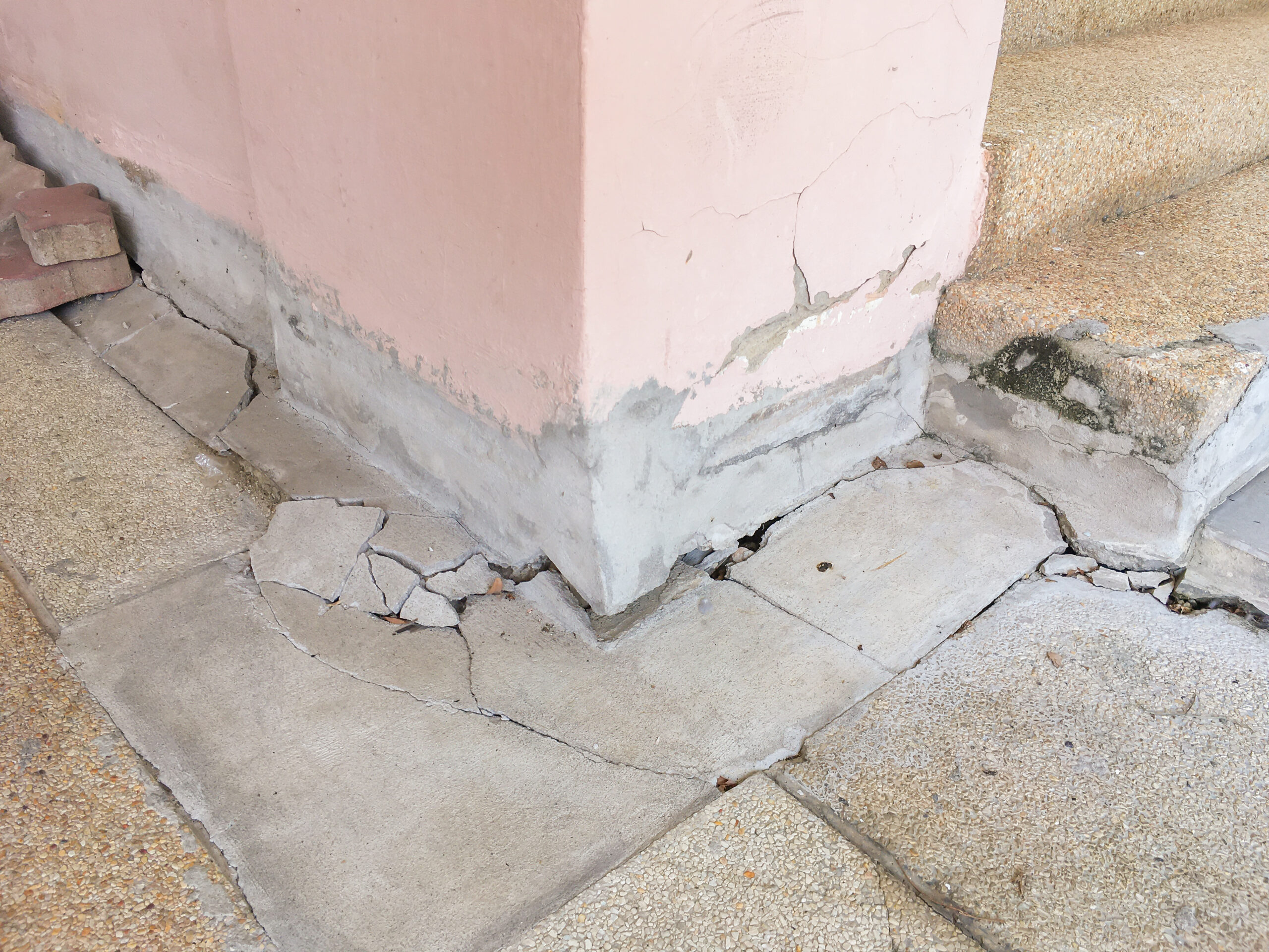 Foundation cracks are common reasons for uneven concrete.
