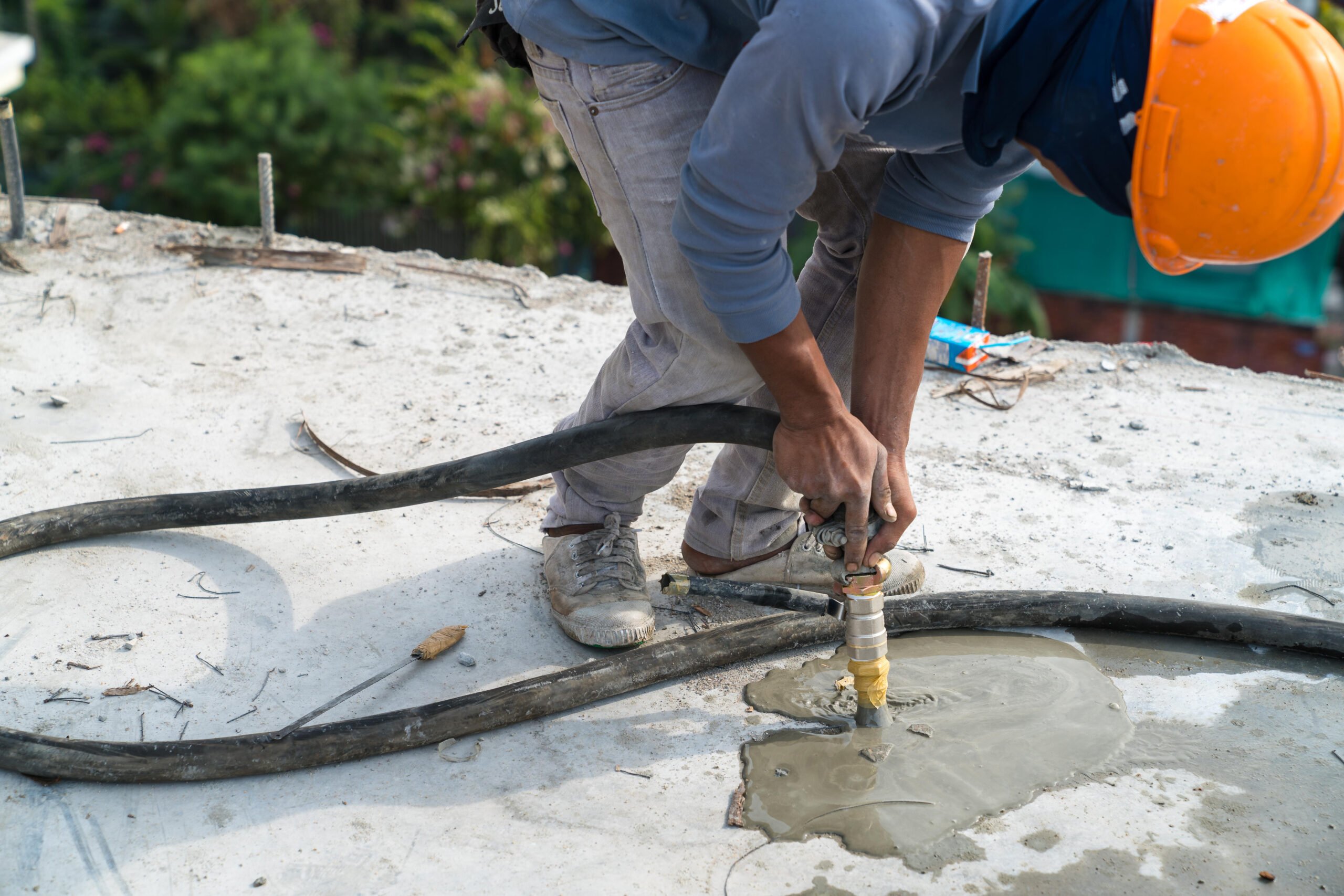 Grout pumping is a way to stabilize your porch when it's pulling away.